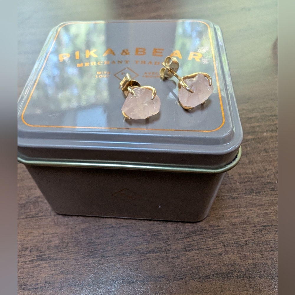 Quartz  Stone / Silver Stud Earrings